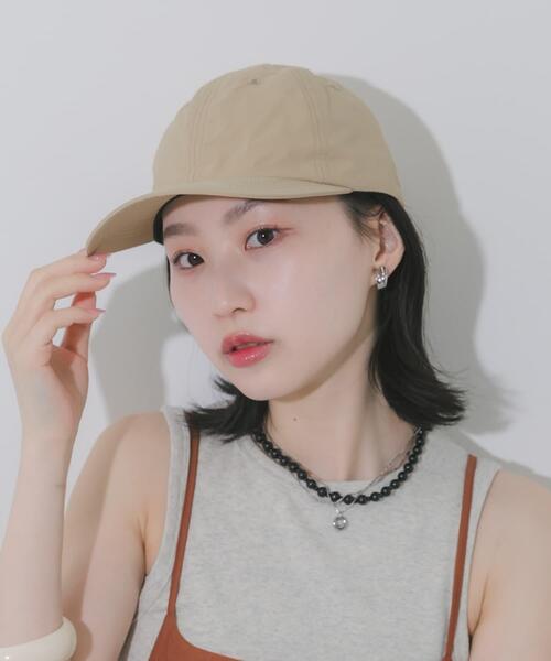 SMELLY（スメリー）の「『撥水/UVカット』ドロストナイロンキャップ（キャップ・レディース・ベージュ/ブラック・-）」の19枚目の写真