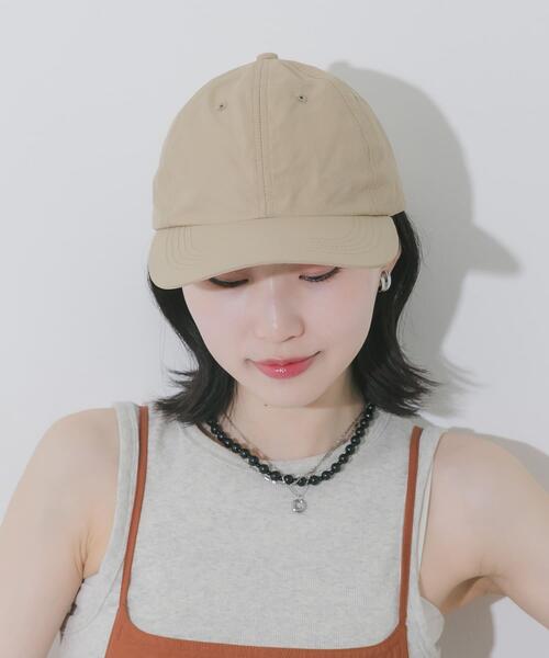 SMELLY（スメリー）の「『撥水/UVカット』ドロストナイロンキャップ（キャップ・レディース・ベージュ/ブラック・-）」の20枚目の写真