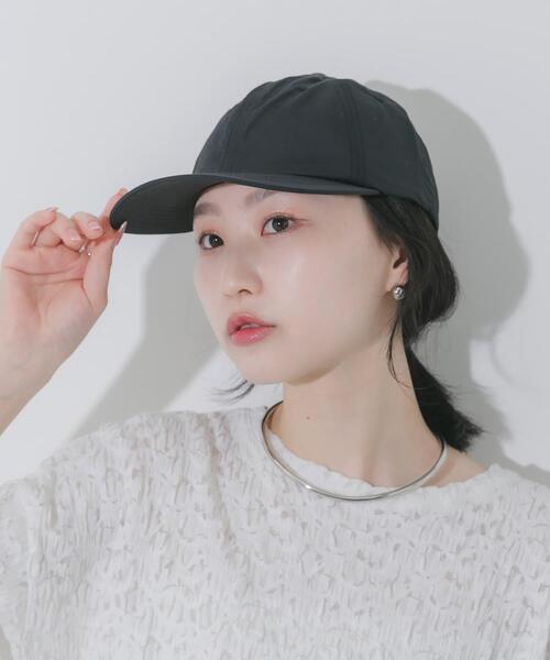 SMELLY（スメリー）の「『撥水/UVカット』ドロストナイロンキャップ（キャップ・レディース・ベージュ/ブラック・-）」の6枚目の写真
