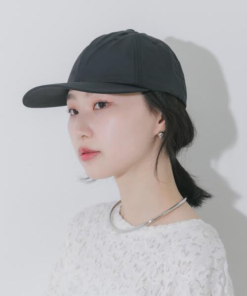 SMELLY（スメリー）の「『撥水/UVカット』ドロストナイロンキャップ（キャップ・レディース・ベージュ/ブラック・-）」の7枚目の写真