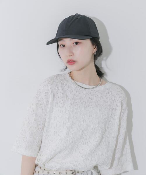 SMELLY（スメリー）の「『撥水/UVカット』ドロストナイロンキャップ（キャップ・レディース・ベージュ/ブラック・-）」の9枚目の写真