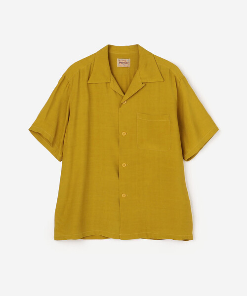 STYLE EYES(スタイルアイズ)の「STYLE EYES | 〈別注〉レーヨン ボウリングシャツ PLANE WOMEN(シャツ/ブラウス・レディース・ピンク/マスタード/グリーン系その他/ブラック/オフホワイト・S)」の6枚目の写真