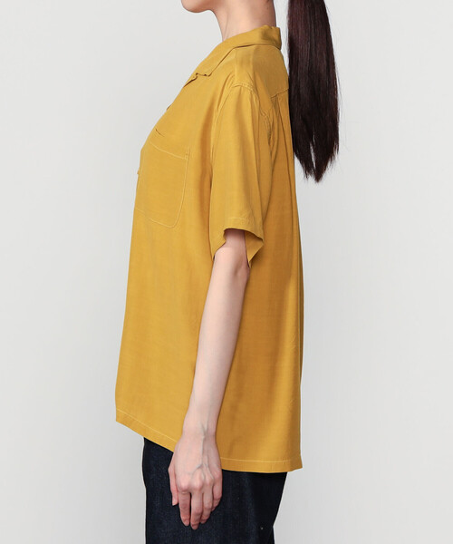 STYLE EYES(スタイルアイズ)の「STYLE EYES | 〈別注〉レーヨン ボウリングシャツ PLANE WOMEN(シャツ/ブラウス・レディース・ピンク/マスタード/グリーン系その他/ブラック/オフホワイト・S)」の15枚目の写真
