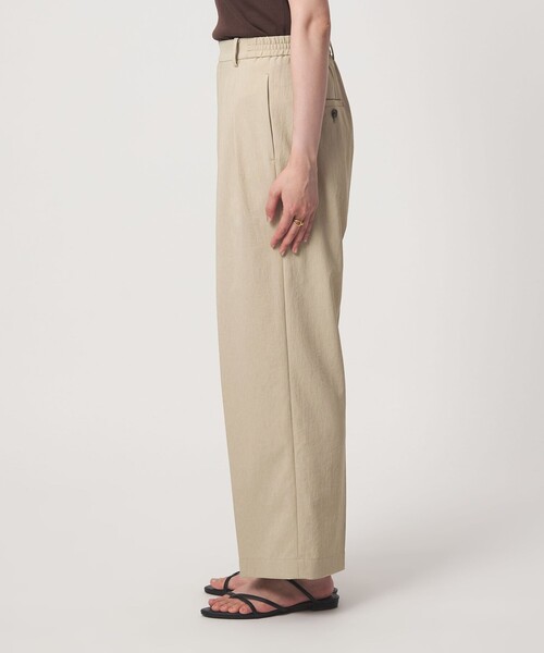 green label relaxing（グリーンレーベルリラクシング）の「［size SHORT/TALLあり］2タック ワイド パンツ UVカット 接触冷感 吸水速乾（その他パンツ・レディース・ブラック/ベージュ・TALL/36/SHORT/40/38）」の12枚目の写真