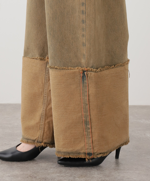 LIVINGTONE(リヴィントーン)の「LIVINGTONE DOLK (INDIGO SAND):デニムパンツ(デニムパンツ・レディース・ブラウン・MEDIUM/SMALL)」の7枚目の写真