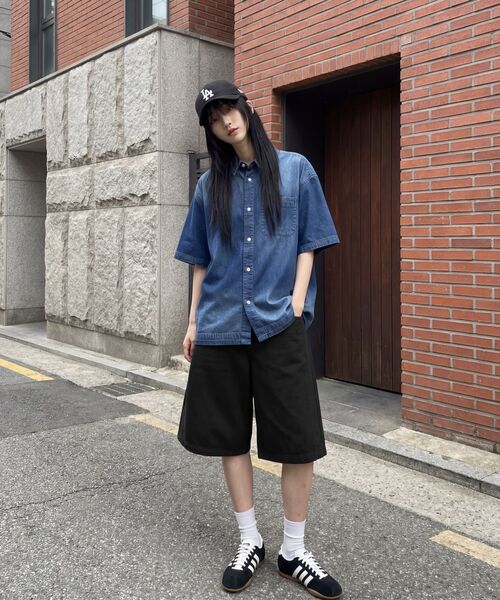 AGOD（エージーオーディー）の「ベルト付きインシジョンコットンバミューダパンツ[ブラック]（その他パンツ・レディース・その他・MEDIUM/LARGE）」の14枚目の写真