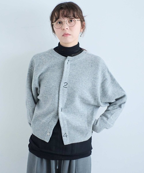 I am I in fact...(アイアムアイインファクト)の「SUSIE クルーカーディガン(ニット/セーター・レディース・ブラック/イエロー/グレー/ホワイト/ブルー・FREE)」の3枚目の写真