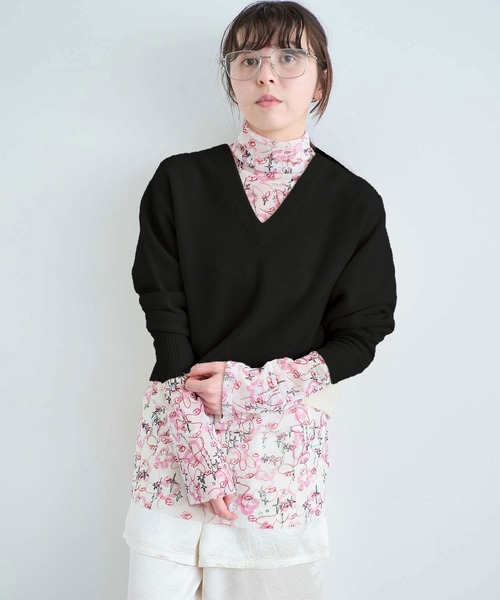 I am I in fact...(アイアムアイインファクト)の「SUSIE クルーカーディガン(ニット/セーター・レディース・ブラック/イエロー/グレー/ホワイト/ブルー・FREE)」の2枚目の写真