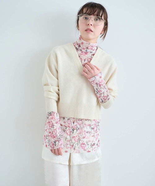 I am I in fact...(アイアムアイインファクト)の「SUSIE クルーカーディガン(ニット/セーター・レディース・ブラック/イエロー/グレー/ホワイト/ブルー・FREE)」の11枚目の写真