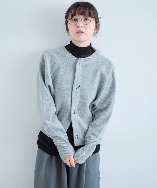 I am I in fact...(アイアムアイインファクト)の「SUSIE クルーカーディガン(ニット/セーター・レディース・ブラック/イエロー/グレー/ホワイト/ブルー・FREE)」の18枚目の写真
