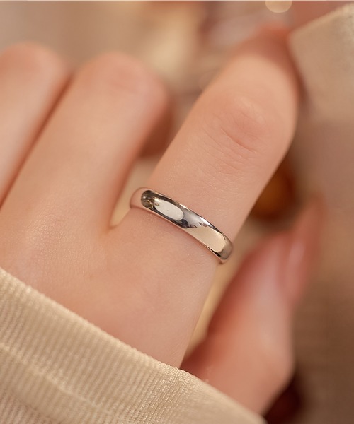 SBG(エスビー)の「SBG 3mm ベーシック セミフラット リング silver999(リング・メンズ・シルバー・16号/18号/20号)」の2枚目の写真