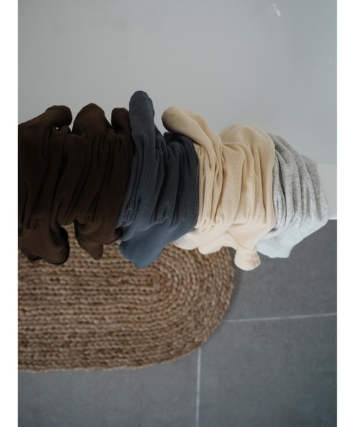 Katrin TOKYO(カトリーントーキョー)の「minimal rib tee(Tシャツ/カットソー・レディース・ダークブラウン/ヘザーグレー/ブルー系/イエロー系・FREE/XS)」の10枚目の写真