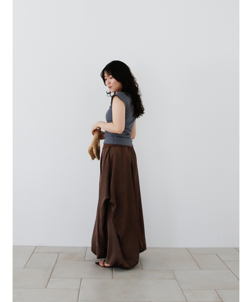Katrin TOKYO(カトリーントーキョー)の「minimal rib tee(Tシャツ/カットソー・レディース・ダークブラウン/ヘザーグレー/ブルー系/イエロー系・FREE/XS)」の15枚目の写真