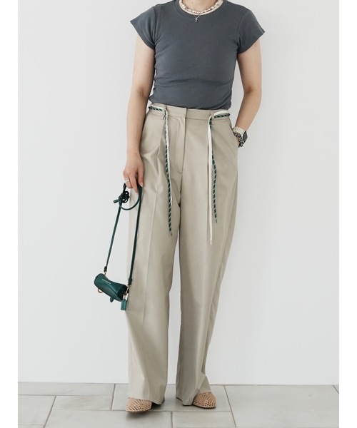 Katrin TOKYO(カトリーントーキョー)の「minimal rib tee(Tシャツ/カットソー・レディース・ダークブラウン/ヘザーグレー/ブルー系/イエロー系・FREE/XS)」の22枚目の写真