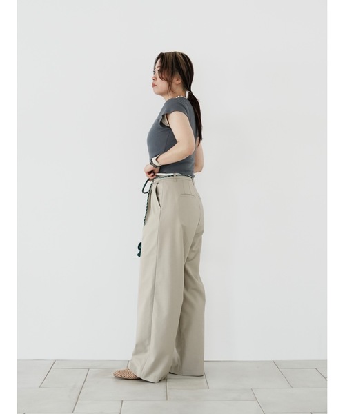 Katrin TOKYO(カトリーントーキョー)の「minimal rib tee(Tシャツ/カットソー・レディース・ダークブラウン/ヘザーグレー/ブルー系/イエロー系・FREE/XS)」の21枚目の写真