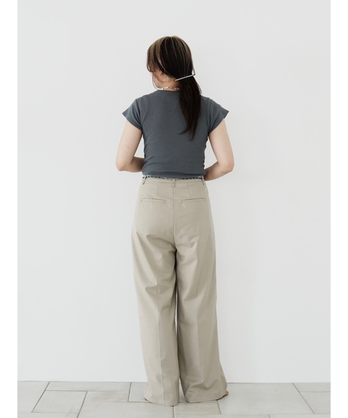 Katrin TOKYO(カトリーントーキョー)の「minimal rib tee(Tシャツ/カットソー・レディース・ダークブラウン/ヘザーグレー/ブルー系/イエロー系・FREE/XS)」の20枚目の写真