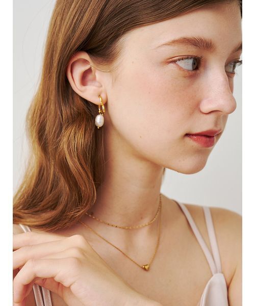 SOFER(ソフェル)の「ハートフープ2WAYピアス(ピアス(両耳用)・レディース・ゴールド/シルバー・F)」の22枚目の写真