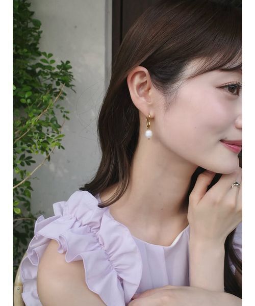 SOFER(ソフェル)の「ハートフープ2WAYピアス(ピアス(両耳用)・レディース・ゴールド/シルバー・F)」の9枚目の写真