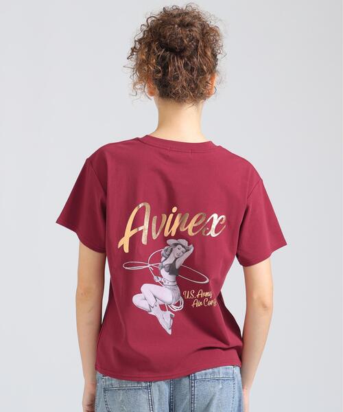 AVIREX(アヴィレックス)の「PINUP GIRL FOIL PRINT T-SHIRT(Tシャツ/カットソー・レディース・ブラック/ホワイト/その他・S/M)」の1枚目の写真