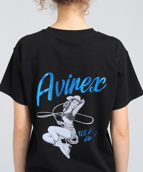 AVIREX(アヴィレックス)の「PINUP GIRL FOIL PRINT T-SHIRT(Tシャツ/カットソー・レディース・ブラック/ホワイト/その他・S/M)」の9枚目の写真