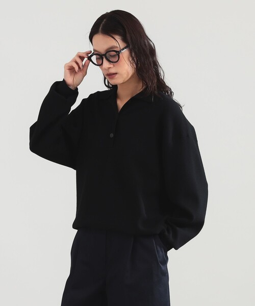 Demi-Luxe BEAMS（デミルクス ビームス）の「14ゲージ スムース ポロ ニット（ニット/セーター・レディース・ブラウン/ブラック・ONE SIZE）」の11枚目の写真