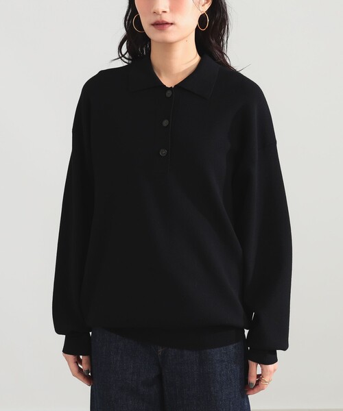 Demi-Luxe BEAMS（デミルクス ビームス）の「14ゲージ スムース ポロ ニット（ニット/セーター・レディース・ブラウン/ブラック・ONE SIZE）」の13枚目の写真