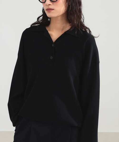 Demi-Luxe BEAMS(デミルクス ビームス)の「14ゲージ スムース ポロ ニット(ニット/セーター・レディース・ブラウン/ブラック・ONE SIZE)」の20枚目の写真