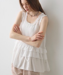frill design sheer tunic / フリルデザインシアーチュニック