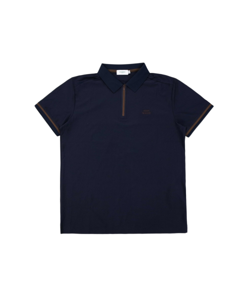MONBIRDIE GOLF(モンバーディーゴルフ)の「メンズラインポイントポロショートスリーブネイビー(Tシャツ/カットソー・メンズ・ネイビー・MEDIUM/LARGE/X-LARGE)」の1枚目の写真