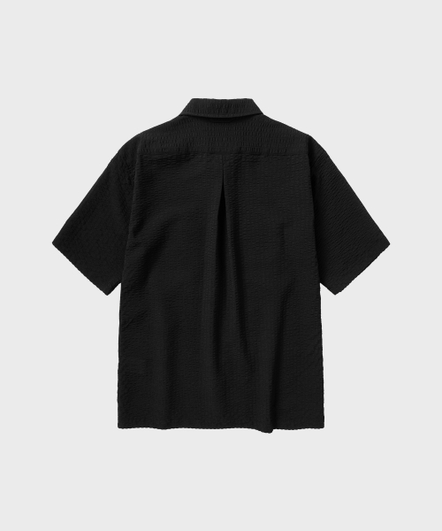 NONBLANK(ノンブランク)の「シアサッカー ベール HS シャツ_BLACK(シャツ/ブラウス・メンズ・ブラック・SMALL/MEDIUM/LARGE/X-LARGE)」の2枚目の写真