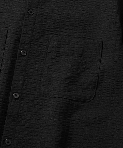 NONBLANK(ノンブランク)の「シアサッカー ベール HS シャツ_BLACK(シャツ/ブラウス・メンズ・ブラック・SMALL/MEDIUM/LARGE/X-LARGE)」の4枚目の写真