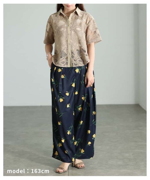 Sawa a la mode(サワアラモード)の「刺繍レースシャツブラウス(シャツ/ブラウス・レディース・オフホワイト/ブラック・FREE)」の20枚目の写真