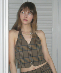 Halterneck Check Vest (Check)