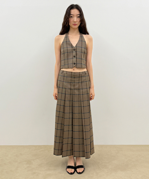 SINOON（シヌーン）の「Halterneck Check Vest (Check)（ベスト・レディース・その他・MEDIUM/SMALL）」の3枚目の写真