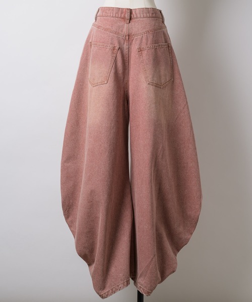 yae（ヤエ）の「Super wide curve denim / スーパーワイドカーブデニム（デニムパンツ・レディース・ピンク・38/36）」の12枚目の写真