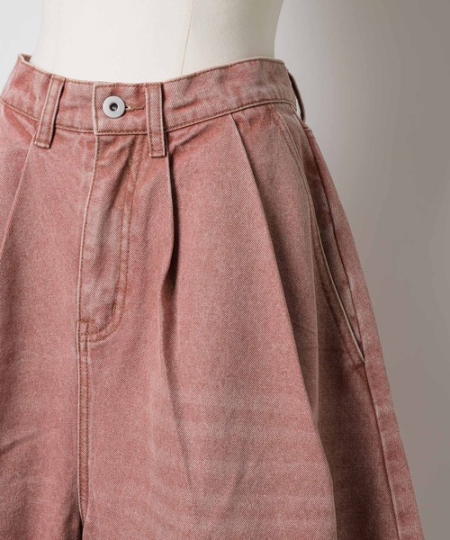 yae（ヤエ）の「Super wide curve denim / スーパーワイドカーブデニム（デニムパンツ・レディース・ピンク・38/36）」の18枚目の写真