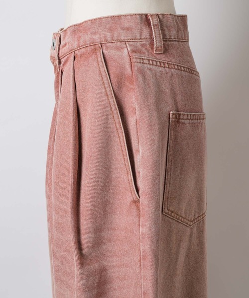 yae（ヤエ）の「Super wide curve denim / スーパーワイドカーブデニム（デニムパンツ・レディース・ピンク・38/36）」の19枚目の写真