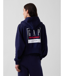 GAP（ギャップ）の「ヘビーウェイト フレンチテリー オーバーサイズ GAPロゴ ジップアップパーカー（スウェット）」