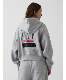GAP（ギャップ）の「ヘビーウェイト フレンチテリー オーバーサイズ GAPロゴ ジップアップパーカー（スウェット）」