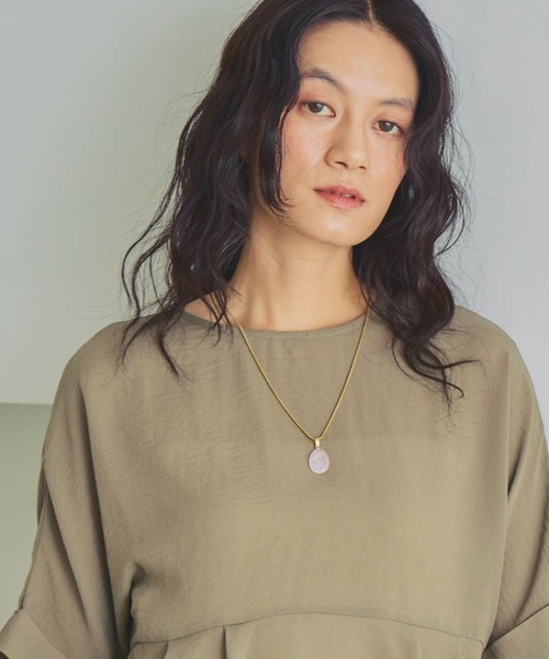 Elura（エルーラ）の「天然石スネークチェーンネックレス/1050128（ネックレス・レディース・ピンク系その他6/ブルー系その他5/グレー・FREE）」の3枚目の写真