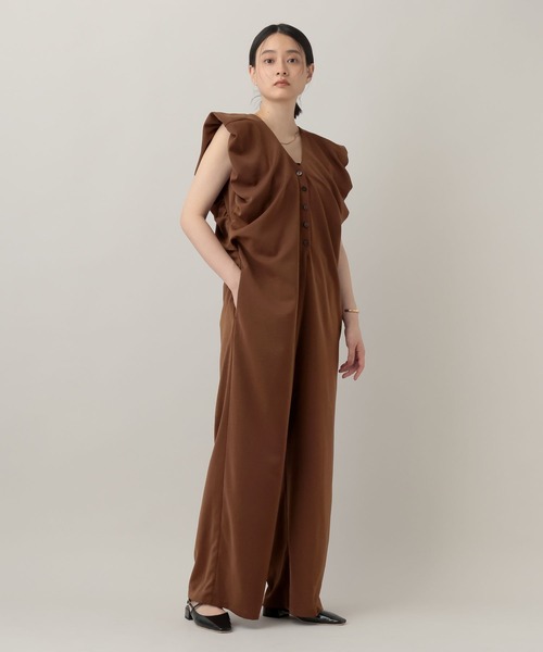A part by（アパートバイ）の「【Sサイズ展開】バルーンソデサロペット（サロペット/オーバーオール・レディース・ブラック/ブラウン・SMALL/MEDIUM）」の2枚目の写真