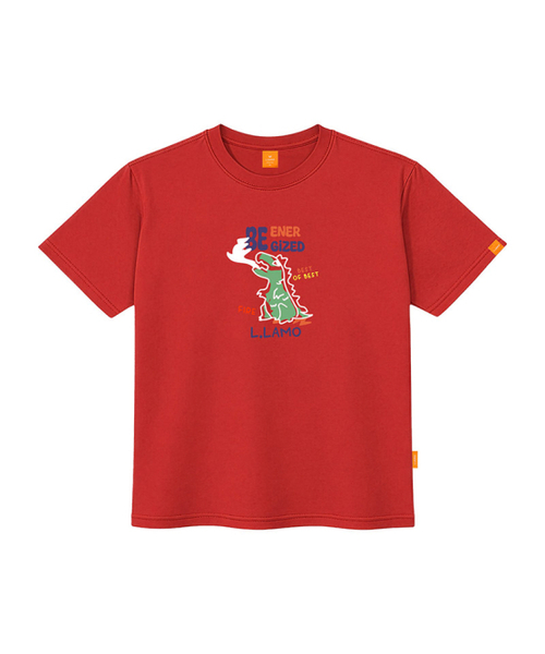 LLAMO(エラモ)の「エナジャイド 半袖Tシャツ 男女共用 ビッグサイズ(Tシャツ/カットソー・メンズ・ホワイト/グレー/レッド/ダークインディゴブルー・SMALL/MEDIUM/LARGE/X-LARGE/2XL/4XL/3XL)」の5枚目の写真
