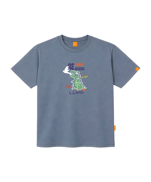 LLAMO(エラモ)の「エナジャイド 半袖Tシャツ 男女共用 ビッグサイズ(Tシャツ/カットソー・メンズ・ホワイト/グレー/レッド/ダークインディゴブルー・SMALL/MEDIUM/LARGE/X-LARGE/2XL/4XL/3XL)」の6枚目の写真