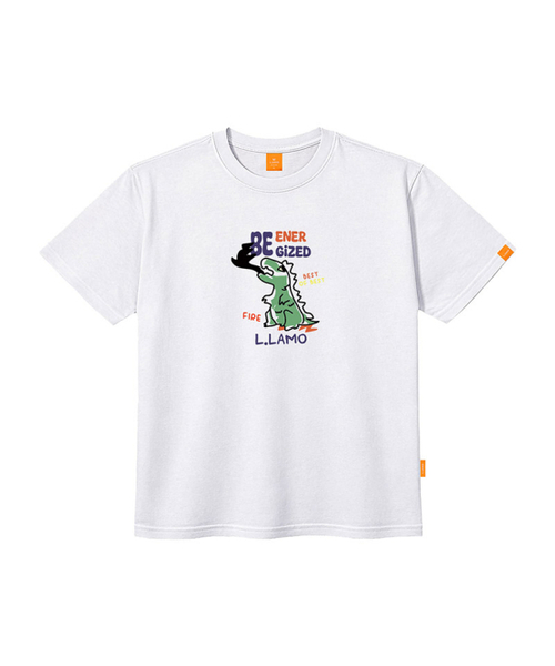 LLAMO(エラモ)の「エナジャイド 半袖Tシャツ 男女共用 ビッグサイズ(Tシャツ/カットソー・メンズ・ホワイト/グレー/レッド/ダークインディゴブルー・SMALL/MEDIUM/LARGE/X-LARGE/2XL/4XL/3XL)」の7枚目の写真