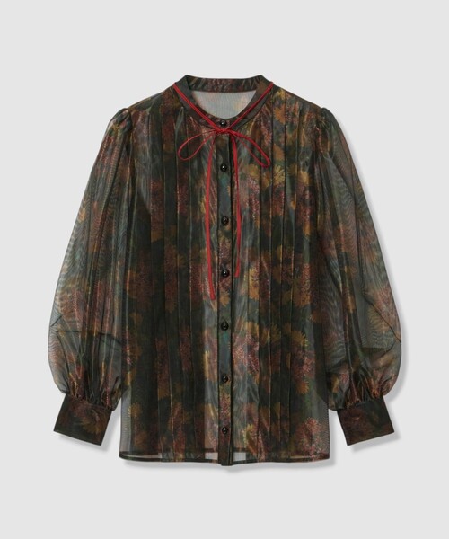 LOULOU WILLOUGHBY（ルルウィルビー）の「グロッシーフラワーブラウス（シャツ/ブラウス・レディース・ブラック系その他・2）」の7枚目の写真