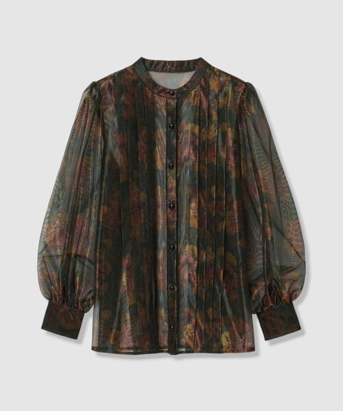LOULOU WILLOUGHBY（ルルウィルビー）の「グロッシーフラワーブラウス（シャツ/ブラウス・レディース・ブラック系その他・2）」の8枚目の写真
