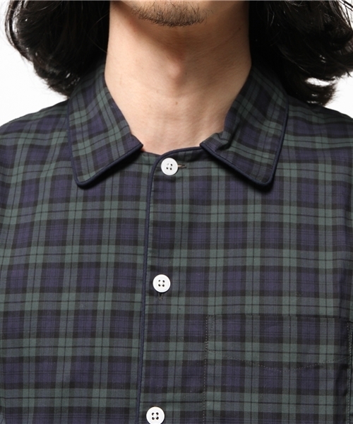 OUTLET（アウトレット）の「【BLOOM&BRANCH】SLEEPYhenryPJSH（シャツ/ブラウス・メンズ・ブラック×グリーン・X-SMALL）」の5枚目の写真
