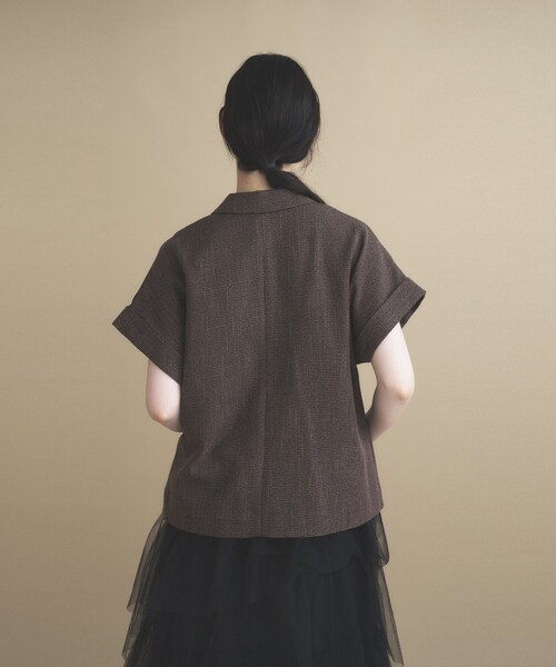 cloenc(クロエンス)の「【手洗い可】カラミダブルジャケット(テーラードジャケット・レディース・ブラウン系4/ブラック系3・02/01)」の8枚目の写真