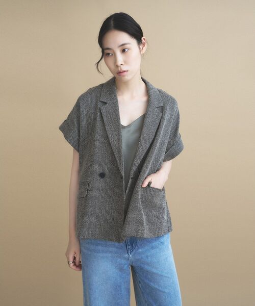 cloenc(クロエンス)の「【手洗い可】カラミダブルジャケット(テーラードジャケット・レディース・ブラウン系4/ブラック系3・02/01)」の13枚目の写真