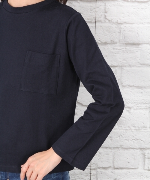 LEPSIM（レプシィム）の「カリフォルニアコットンポケットTシャツLS　712767（Tシャツ/カットソー・レディース・オフホワイト/トップグレー/ダークネイビー・LARGE/MEDIUM）」の6枚目の写真